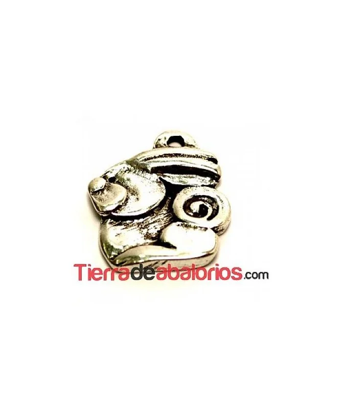 Conejo colgante 23mm - Plateado