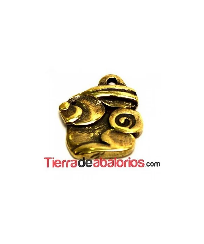 Conejo Colgante 23mm - Oro Viejo