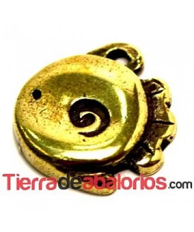 Pez Globo Colgante 15mm - Oro Viejo Pez Globo Colgante 15mm - Oro Viejo