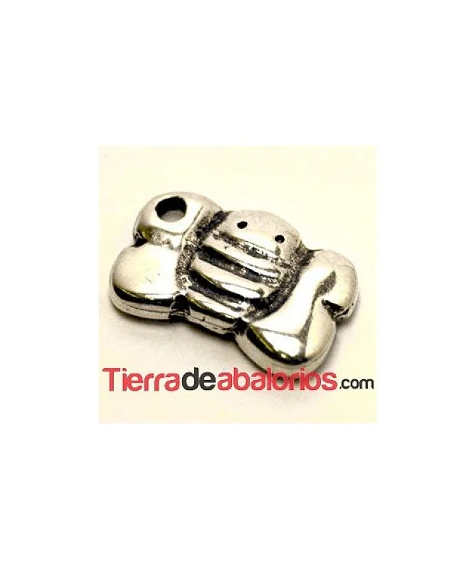Abeja Colgante 18x12mm - Plateada