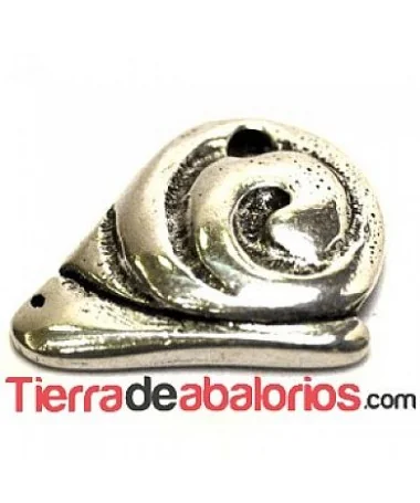 Caracol Colgante 15x20mm - Plateado