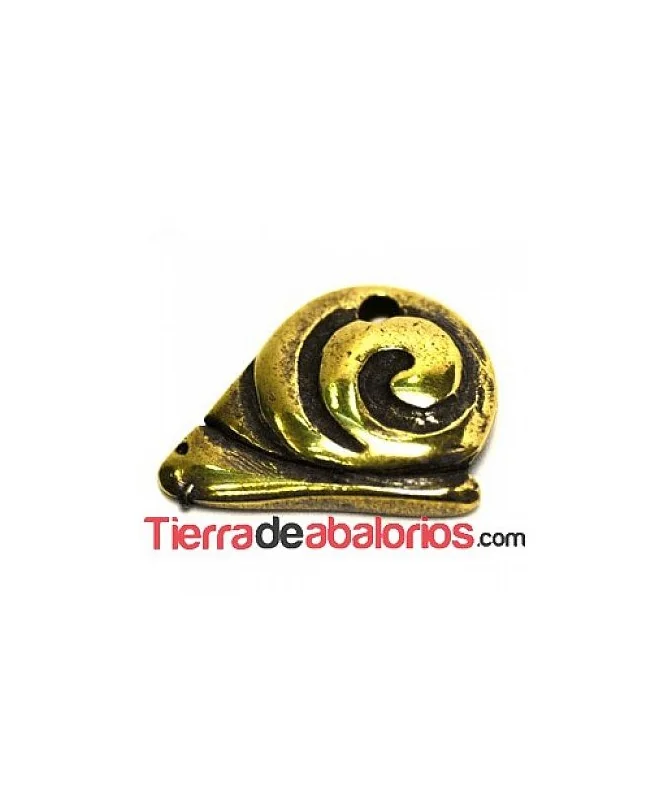 Caracol Colgante 15x20mm - Oro Viejo