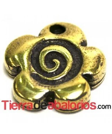 Flor Colgante 15mm - Oro Viejo