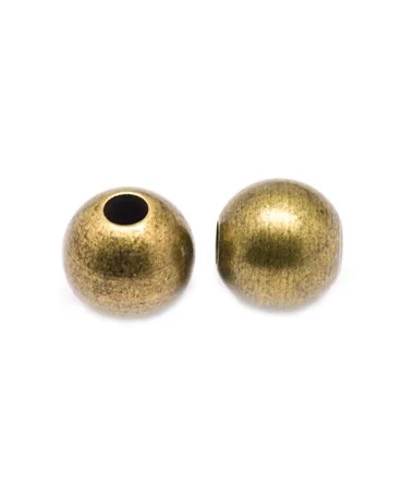 Bola 8mm Agujero 2mm, Oro Viejo