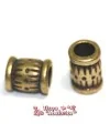 Barril 10x9mm Agujero 5mm Oro Viejo