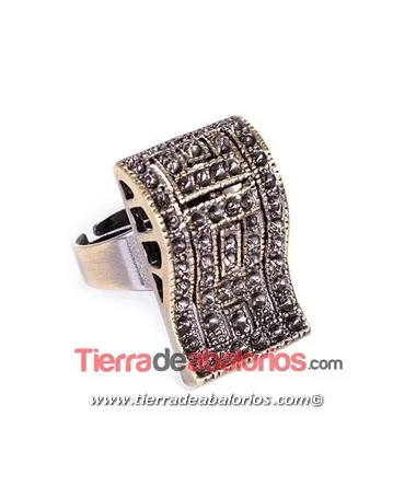 Anillo Ajustable Onda 16x26mm, Oro Viejo Anillo Ajustable Onda 16x26mm, Oro Viejo