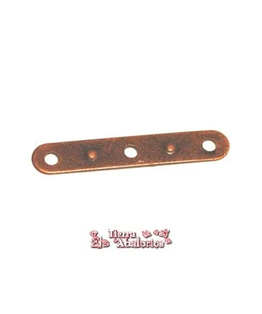 Separador 3 Agujeros 20x4mm - Cobre