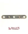 Separador 3 Agujeros 20x4mm - Plateado
