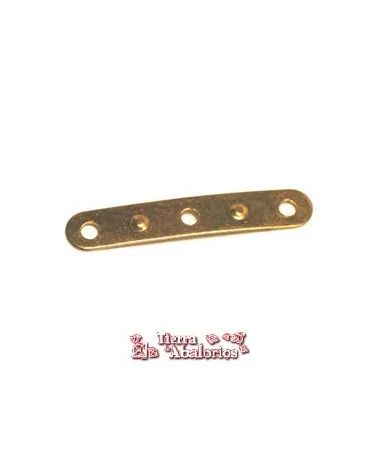 Separador 3 Agujeros 20x4mm - Dorado
