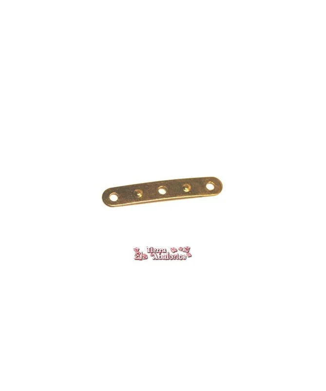Separador 3 Agujeros 20x4mm - Dorado