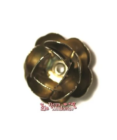Flor para coser de 12mm, Plata Vieja.
