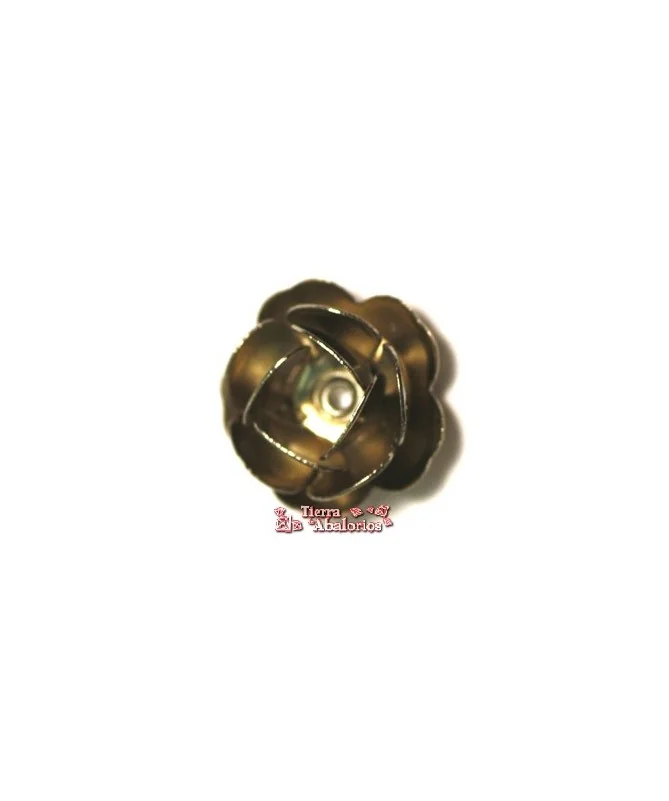 Flor para coser de 12mm, Plata Vieja.