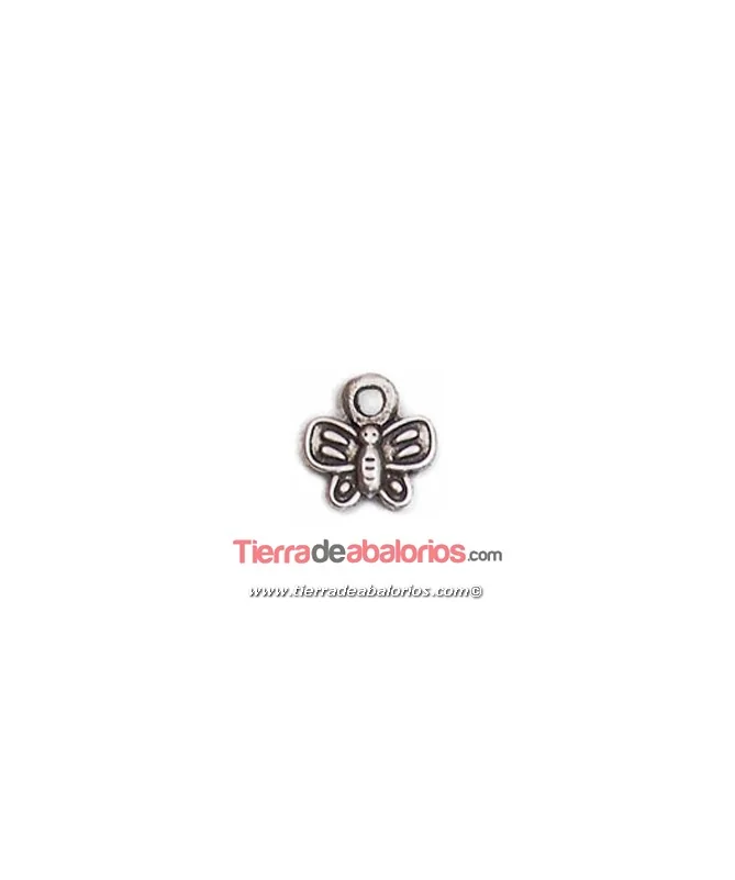 Mariposa Colgante 15mm, Plateada