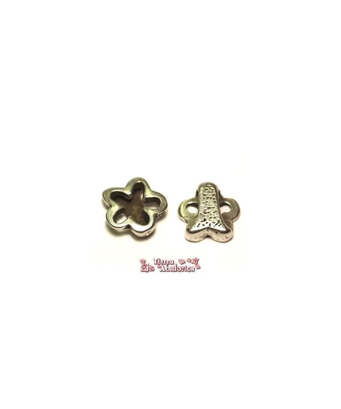 Pasador Flor 21mm Agujero 14x2,5mm Plateado