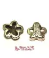 Pasador Flor 21mm Agujero 14x2,5mm Plateado