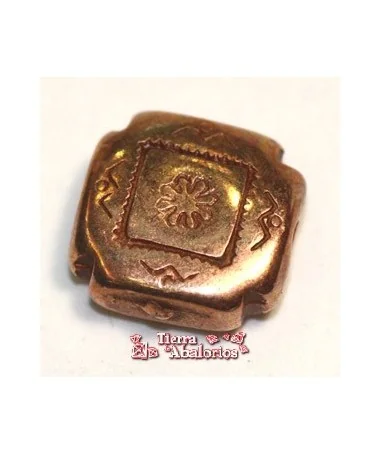 Cuadrado con Dibujos 10mm Agujero 1,8mm, Cobre
