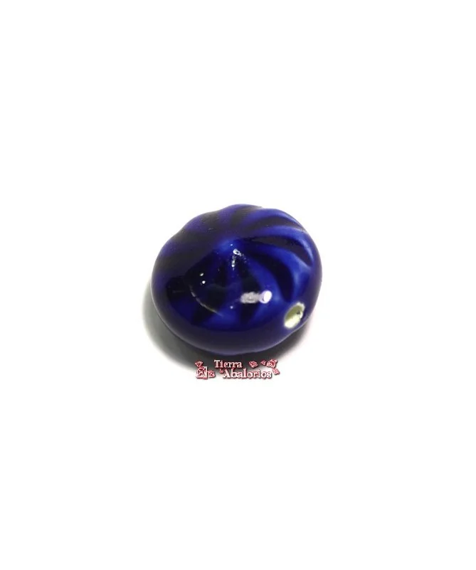 Ceramica Moneda 20mm Agujero 2,5mm, Azul