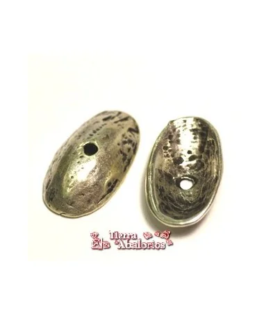 Casquilla Mejillón 25x15mm, Plateada