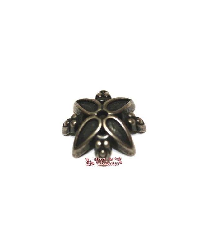 Casquilla 4 Gotas 16mm, Plata Vieja