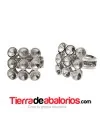 Anillo Ajustable para 9 Chatones Swarovski SS29, Plateado