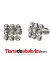 Anillo Ajustable para 9 Chatones Swarovski SS29, Plateado