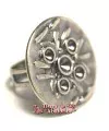 Anillo Ajustable Base 30mm para Chatones SS29, Plata Vieja