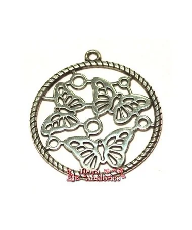 Colgante Mariposas 65mm, Plateado