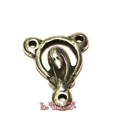 Colgante Virgen para Rosario 18mm, Plateado Colgante Virgen para Rosario 18mm, Plateado