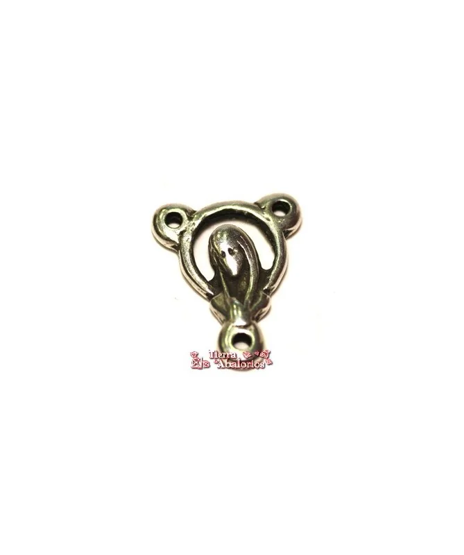Colgante Virgen para Rosario 18mm, Plateado