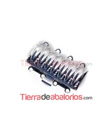 Cierre para 4 Vueltas 25x11mm Plateado Cierre para 4 Vueltas 25x11mm Plateado