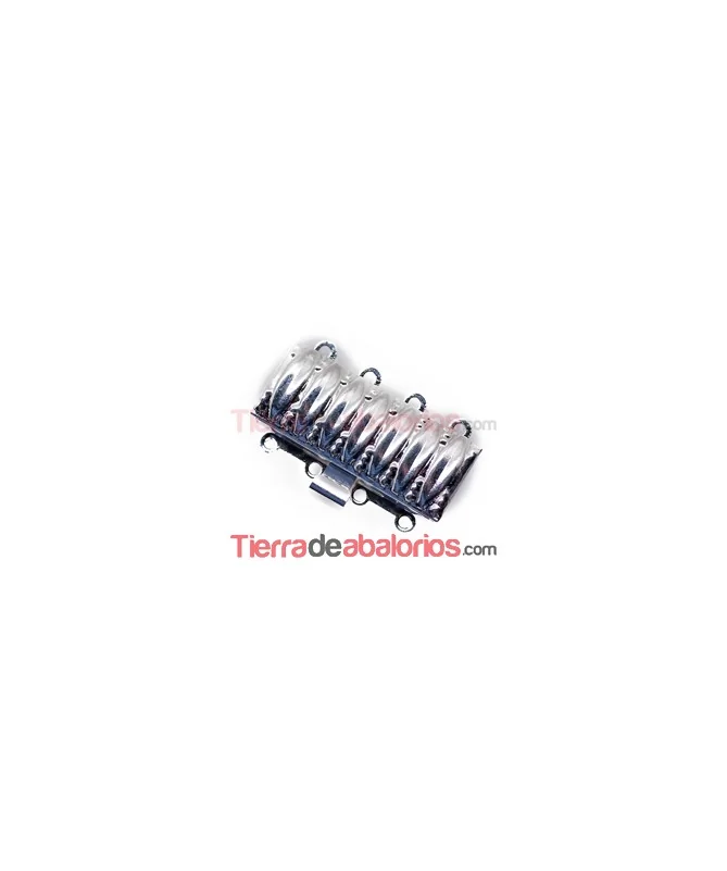 Cierre para 4 Vueltas 25x11mm Plateado