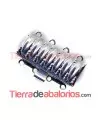 Cierre para 4 Vueltas 25x11mm Plateado