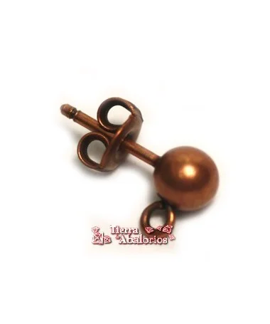 Pendiente Dormilona 5mm, Cobre