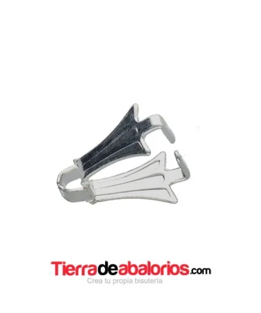Porta Colgante 10x4mm con Anilla, Plateado Porta Colgante 10x4mm con Anilla, Plateado