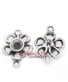 Conector Flor 21mm para Chatón SS39, Plateado