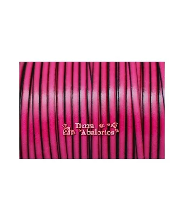 Cuero Plano Vaquetilla 5x2mm - Fucsia