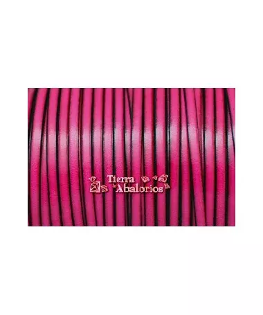 Cuero Plano Vaquetilla 5x2mm - Fucsia Cuero Plano Vaquetilla 5x2mm - Fucsia