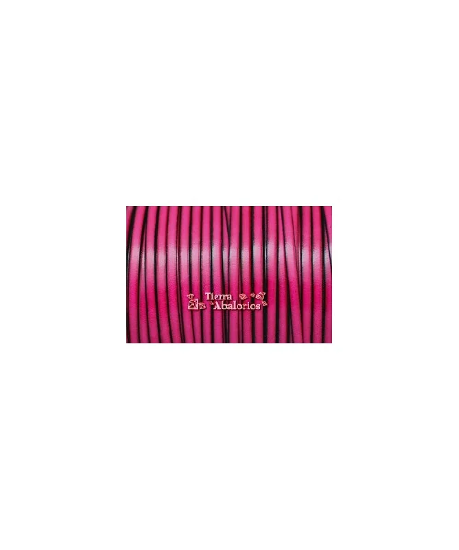 Cuero Plano Vaquetilla 5x2mm - Fucsia