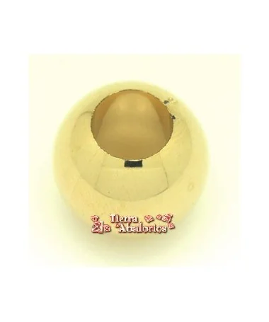 Resina Bola 19mm Agujero 10mm, Oro Brillante