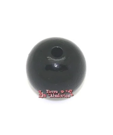 Resina Bola 20mm Agujero 3mm Negro Perlado Resina Bola 20mm Agujero 3mm Negro Perlado