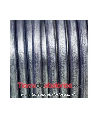 Cuero Regaliz 10x6mm - Violeta Metalizado (metro)