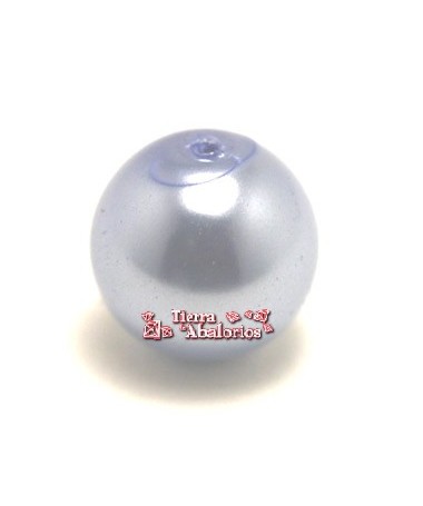 Perla de Cristal Checo 8mm Azul