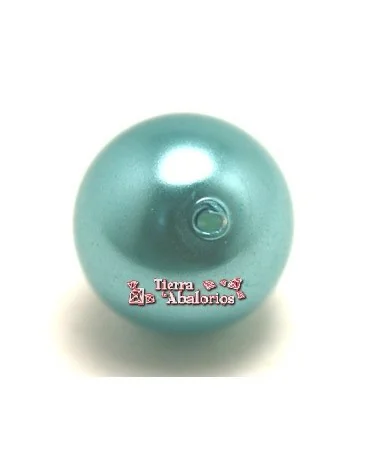 Perla de Cristal Checo 4mm, Turquesa