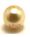Perla de Cristal Checo 12mm Crema