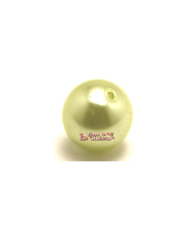 Perla de Cristal Checo 4mm, Verde Pistacho
