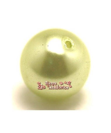 Perla de Cristal Checo 6mm Verde Pistacho