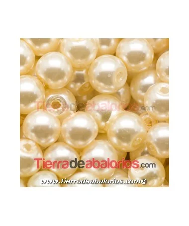Perla de Cristal Checo 4mm, Crudo