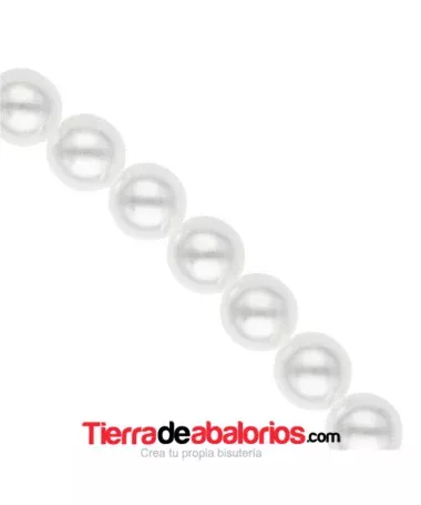 Perla de Cristal Checo 8mm Blanca Perla de Cristal Checo 8mm Blanca