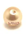 Perla de Cristal Checo 6mm Beige