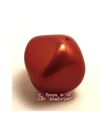 Resina Metalizada Irregular 20mm Agujero 1mm, Rosa Palo Resina Metalizada Irregular 20mm Agujero 1mm, Rosa Palo